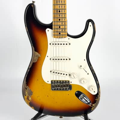 2023 Fender Custom Shop ’56 Heavy Relic Stratocaster – 3 Tone Sunburst image 5