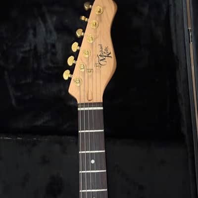 Michael Kelly Flame Top SSS Strat-Style Electric Guitar - Cherry Burst, Gold Hardware image 3
