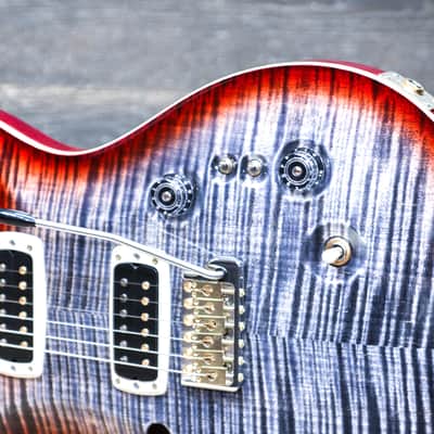 PRS 40th Anniversary Custom 24-08 Semi-Hollow Limited Edition Charcoal Cherry Burst Electric Guitar w/Case image 7