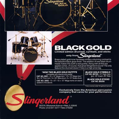 Immagine Slingerland Limited Edition Black Gold Drum Set - 1980s - 11