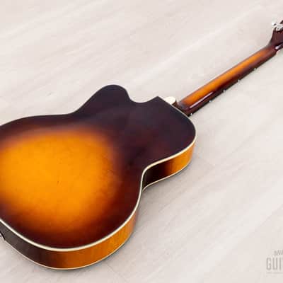 1961 Kay K5965 Pro Howlin' Wolf Vintage Hollowbody Bass Guitar Sunburst, 100% Original w/ Case, K162 image 15