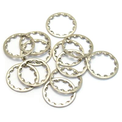 001-6436-049 Set of 12 Fender Nickel Guitar/Bass Potentiometer Locking Washers