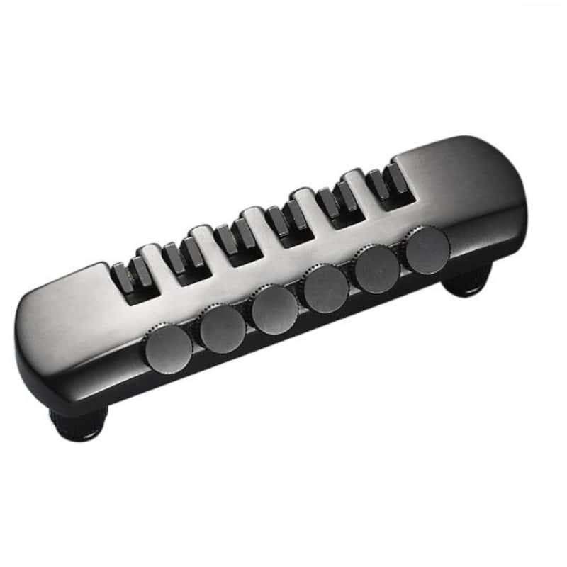 Schaller Guitar Tailpiece-Finetune BlackChrome 494-12070400 image 1