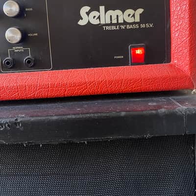 Selmer Treble n Bass 50 watt valve amp  70’s  - Red Tolex image 2