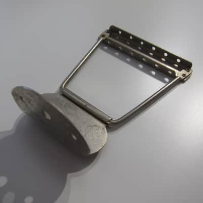 Harmony Silvertone & Others Vintage Acoustic & Electric Guitar Tailpiece Authentic Vintage Part Circa-1950s-1960s-Nickel Silver image 7