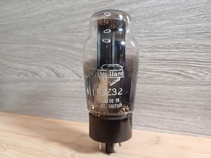Beautiful super rare NOS MULLARD GZ32 V4G Blackburn early 7R1 model  rectangular  getter  PERFECT !  Perfectly Balanced very strong. image 1