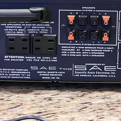 SAE TWO R6 70's-80's - Black 60 WPC (Serviced) image 11