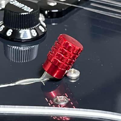 Kinnatone RED Bruno Grenade knurled Aluminum 3 or 5 way Blade style Switch Tip. For Strat or Tele image 3