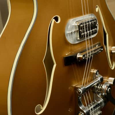 Eastman T58/v-GD Goldburst (or Goldtop) Thinline Hollowbody – Excellent Condition w/ Hard Case image 11