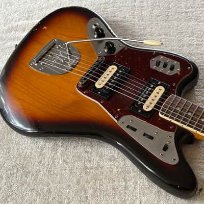 2012 Fender Kurt Cobain Road Worn Jaguar Left Hand Lefty + Case + Book + Extra Pickups Classic Player Jaguar Special HH Wiring image 12