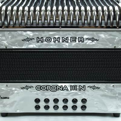 Hohner Corona III N Xtreme FBbEb Accordion White image 13
