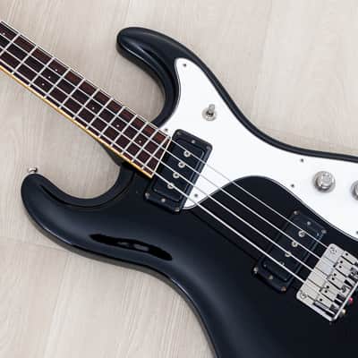 1990 Mosrite Ventures Model Bass Standard Series VMB-900 Black w/ Case, Japan Kurokumo image 7