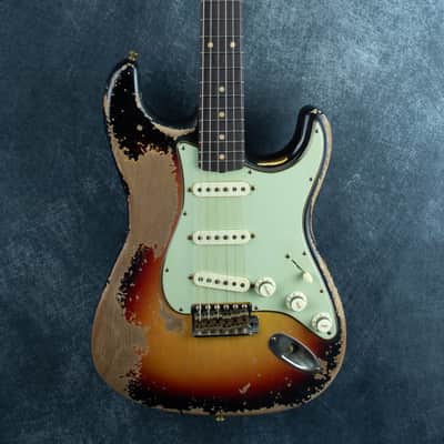 Fender Custom Shop Kyle McMillin Masterbuilt 61 Strat Super Heavy Relic 3 Tone Sunburst R148517 image 1