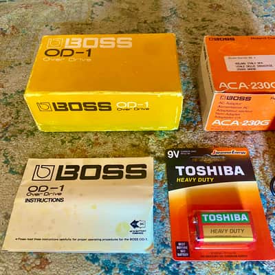 Boss OD-1 OverDrive “Long Dash” MADE IN JAPAN Black Label 1981 image 2