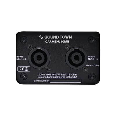 CARME-U10MB | CARME Series 10" Coaxial Passive 2-way Professional PA DJ Stage Monitor Speaker, Black with U Mounting Bracket, for Surface-Mount, Installation, Live Sound, Bar, Church image 4