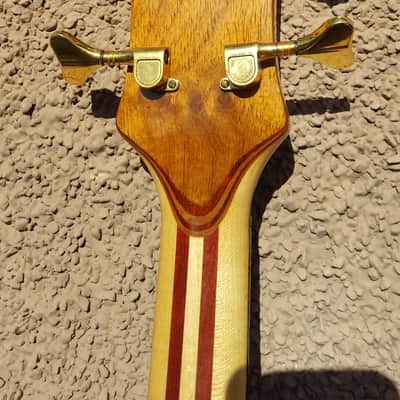 Alembic Series 1 Short scale bass 1979 Koa top. w/original Blue Alembic case.Additional Price Drop. image 2