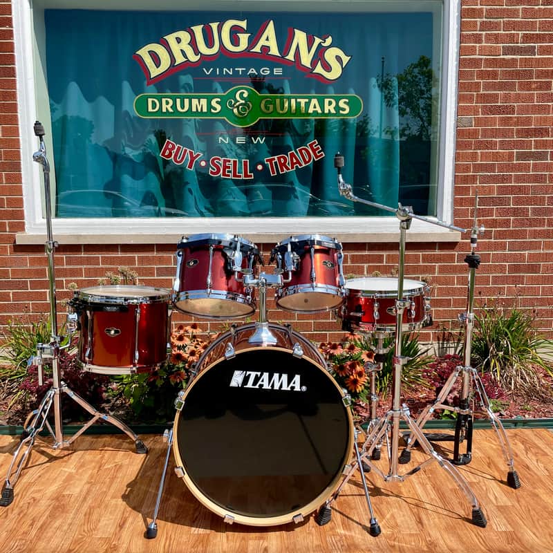 2007 Tama Superstar Drum Set Copper Mist Metallic 22/10/12/14/5.5x14 w/ Hardware image 1