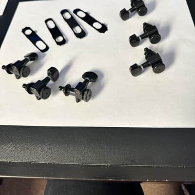 Hipshot 3+3 10MM 6k2EL0B (Black) Locking Tuner Set image 1