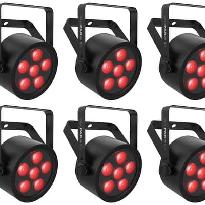 (6) Chauvet DJ SlimPAR H6 ILS RGBAW+UV LED DMX Par Can Party/Stage Wash Lights image 1