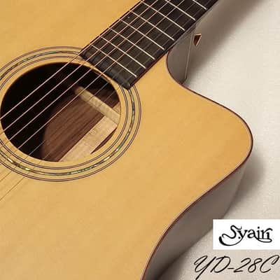 S.Yairi YD-28C all Solid Sitka Spruce & Rosewood Dreadnought Cutaway acoustic guitar image 5