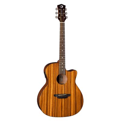 Luna Gypsy Exotic Zebrawood Acoustic/Electric Guitar - Gloss Natural image 2