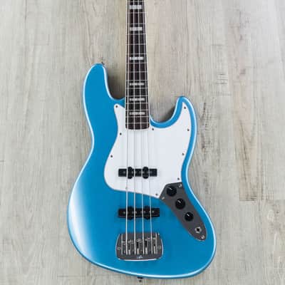 G&L Tribute JB 4-String Electric Bass Brazilian Cherry Board Lake Placid Blue image 3