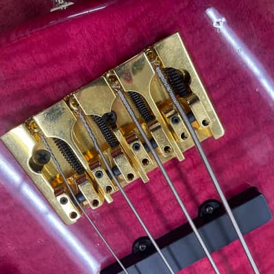 Hohner JJ Bass w/ Preamp Squier neck and Upgraded Bridge - Red Flame image 7