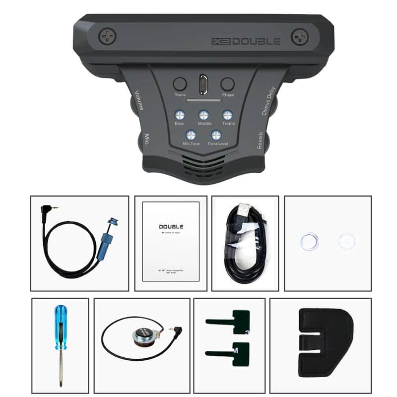 Double G0 Guitar Pickup Resonance Soundhole Pickup with Delay Reverb Chorus Effect,price include the import duty for US buyer image 1