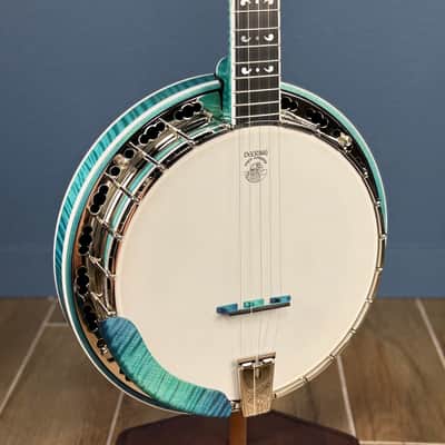Custom Deering Maple Blossom Caribbean Blue Fade 5-String Banjo image 2
