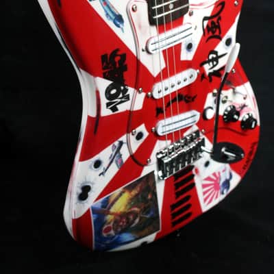 Custom Painted and Upgraded (Aged and Worn) Fender Squier CXS Strat With Matching Headstock and Pickguard image 3