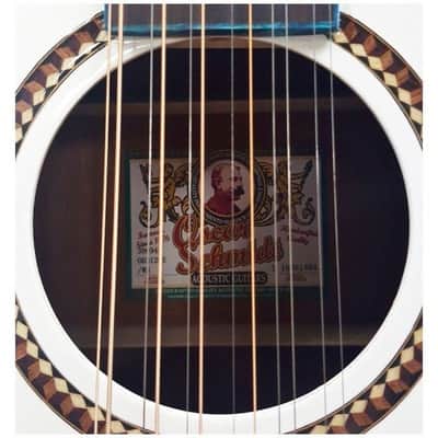 Oscar Schmidt OD312CEWH Dreadnought Cutaway Style Mahogany Neck 12-String Acoustic-Electric Guitar image 6