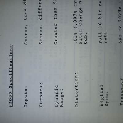 Instruction Manual (copy) for Eventide H3000 Ultra-Harmonizer 1986 image 10