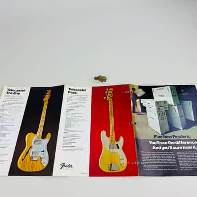 Fender "Five New Fenders" Foldout Brochure 1972 image 3