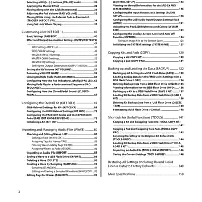 Roland SPD-SX Pro — 4 in 1 Owners Manual Guide Guide — 228 Pages — USA Made image 2