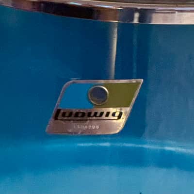 Ludwig Vistalite 14 x 10" Rack Tom Drum Blue Vintage Pre '76 image 2