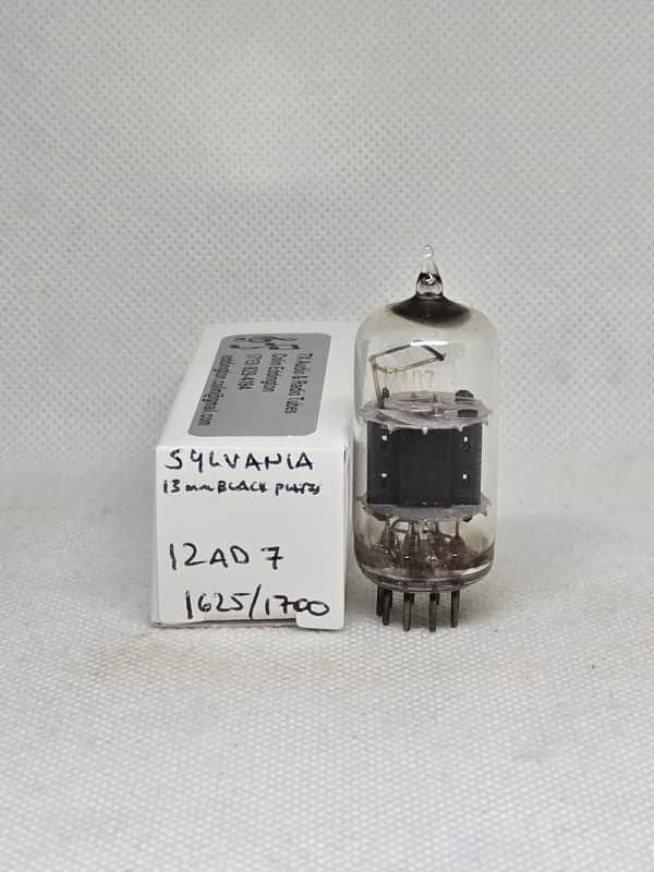 Sylvania 12AD7 Short Black Plate Well Balanced (4.4%) Single NOS ECC83 12AX7 12AX7A image 1