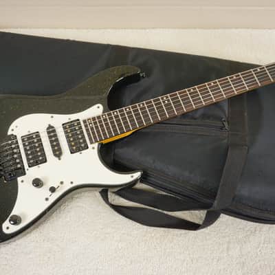 Moon Katze HSH Superstrat 1980s Black Gold Sparkle PGM MIJ image 24