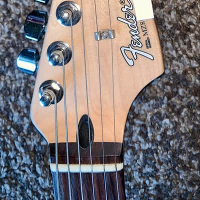 2008 Fender Standard Stratocaster  with Rosewood Fretboard black electric guitar image 2