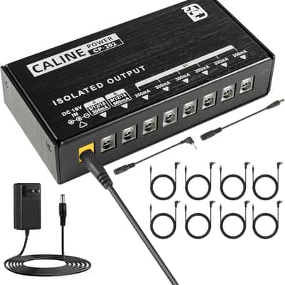 Caline CP-202 Pedal Power Supply True Isolated Pedal Board Power Supply with 8 Outputs 9V 12V 18V, Short Circuit Overcurrent Protection  Fast US Ship image 2