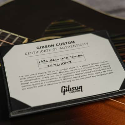 Gibson 1936 Advanced Jumbo - Vintage Sunburst image 9