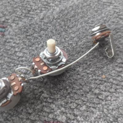 Set 1976 Fender Mustang Jazz Musicmaster bass pots harness jack image 1