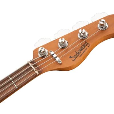Sadowsky MetroExpress 21-Fret Hybrid P/J Bass, Morado Fingerboard, 4-String - Solid Silver Metallic High Polish image 7