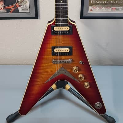 Dean V USA Time Capsule!  VIDEO NOW👂!  Limited Edition! BEAUTIFUL Flame Top! 2002 ml - Cherry Sunburst Flame image 1