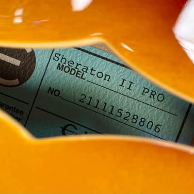 Epiphone Sheraton II Pro Semi Hollow Electric Vintage Suburst with Case - Pre Owned image 9
