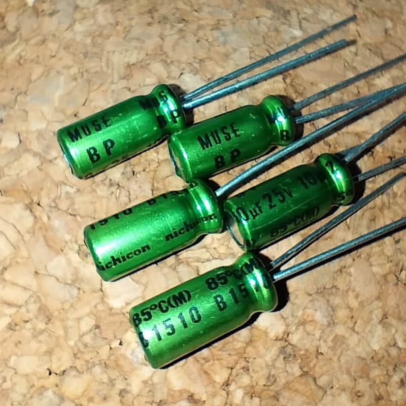 100uF 25V Nichicon MUSE bi-polar electrolytic capacitor x5pcs :: image 1