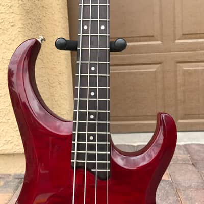 Ibanez BTB QM 4 String Bass - Red Quilt image 4