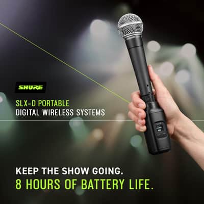 Shure SLXD15 Portable Digital Wireless Bodypack System with SLXD1 Bodypack Transmitter and SLXD5 Single-Channel Portable Receiver - Microphone/Instrument Cable Sold Separately | G58 Band (SLXD15-G58) image 4