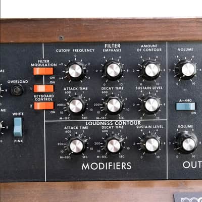Moog Minimoog Model D 44-Key Monophonic Synthesizer 1971 - 1982 - Black / Wood image 5