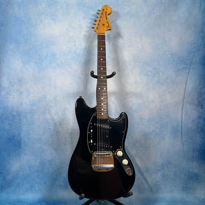 1995 Fender Japan MG-69 Mustang Black, MIJ image 1