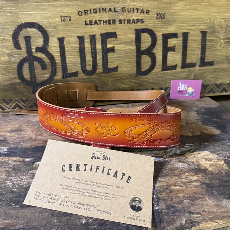 Blue Bell Straps ARTISAN ZOZO 73 Two Tone Aniline Colors Custom Shop for Al’s Music Factory image 1
